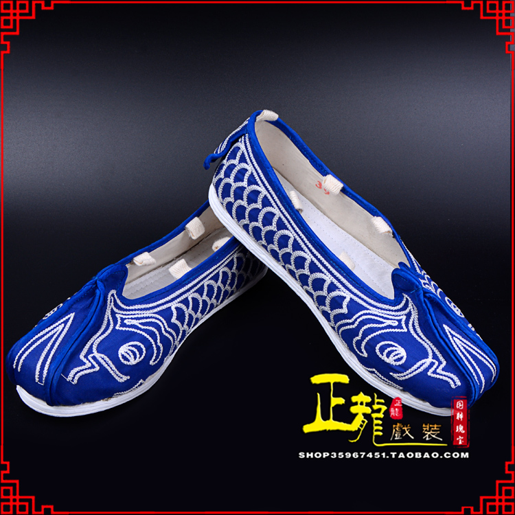 旬阳戏鞋舞台演出鞋水路英雄三义斋布底鱼鳞洒