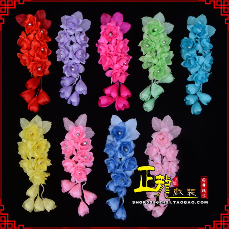 旬阳鬓花头饰小花头花 真丝绢花