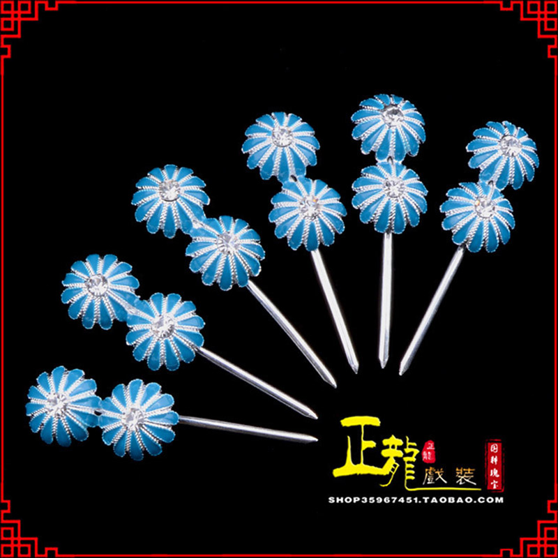 旬阳头面泡子旦角化妆头饰 仿点绸泡子