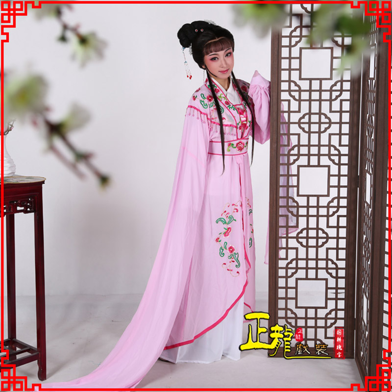 旬阳花旦黄梅戏服古装戏服水袖戏剧假云肩长披